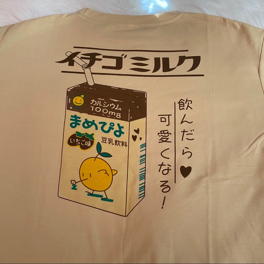 Japanese Milk Box Tee (Tan Brown) - Picture 3 of 4